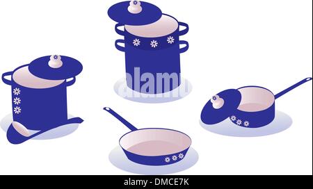 Pots et casseroles Collection Illustration de Vecteur