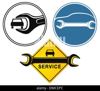 Signe de réparation automobile Illustration de Vecteur