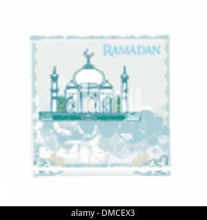 Ramadan - fond de carte illustration silhouette de la mosquée Illustration de Vecteur