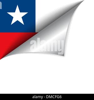 Chili drapeau du pays en tournant la page Illustration de Vecteur