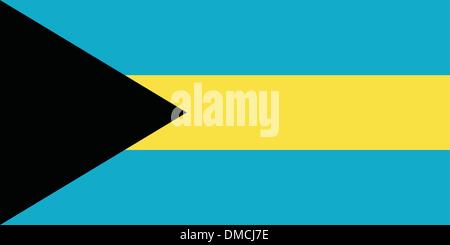 Drapeau des Bahamas Illustration de Vecteur