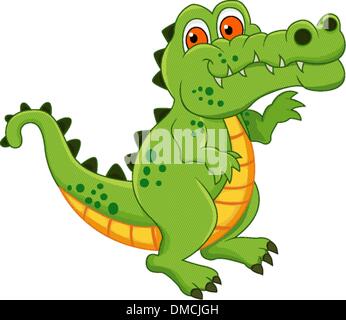 Dessin animé crocodile Illustration de Vecteur