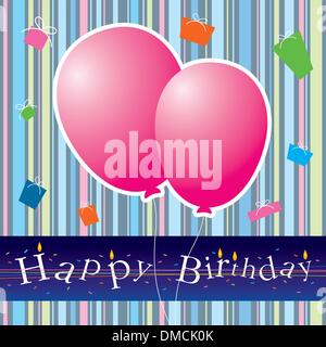 Joyeux anniversaire conception de cartes Illustration de Vecteur