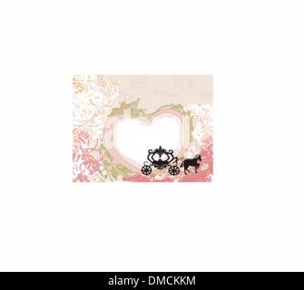 Transport - design vintage floral background Illustration de Vecteur