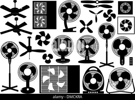 Ensemble ventilateur différents Illustration de Vecteur