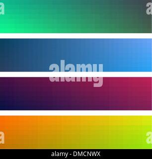 Couleur du dégradé différents milieux bannières bannières différentes origines couleurs dégradées Illustration de Vecteur