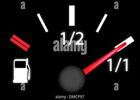 Tableau de bord compteur essence voiture Illustration de Vecteur