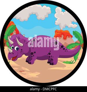 Dinosaure funny cartoon Illustration de Vecteur