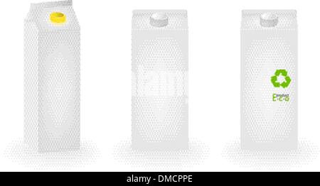 Boîte de carton blanc sur blanc Illustration de Vecteur