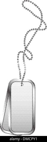 Dog Tags en gris brillant Illustration de Vecteur