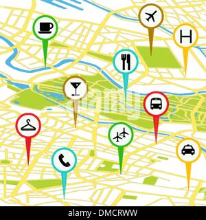 Icônes GPS Illustration de Vecteur