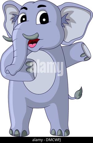 Happy elephant cartoon Illustration de Vecteur