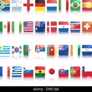 Drapeaux nationaux de pays Illustration de Vecteur