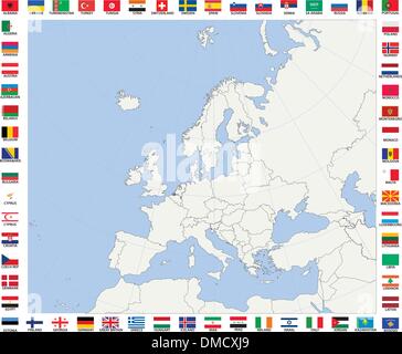 Carte vierge de l'Europe Illustration de Vecteur