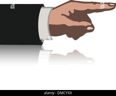 La main avec un doigt pointé avec réflexion Illustration de Vecteur
