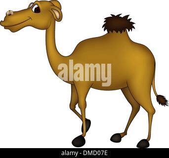 Cute cartoon chameau brun Illustration de Vecteur