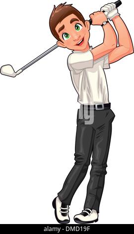 Joueur de golf. Illustration de Vecteur