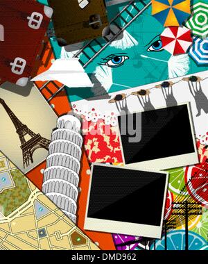 Billet d collage abstrait Illustration de Vecteur