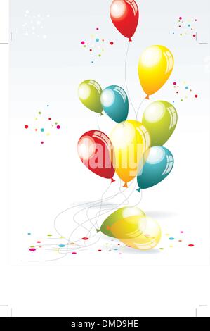 Beaux ballons vecteur contexte conception Illustration de Vecteur