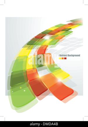 Résumé fond avec de nombreux carreaux de couleur Illustration de Vecteur