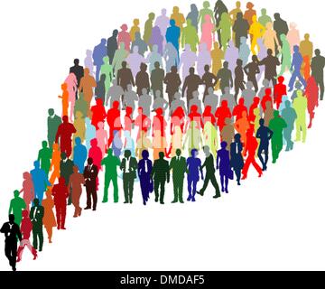 Un groupe de personnes sous la forme de bulle Illustration de Vecteur