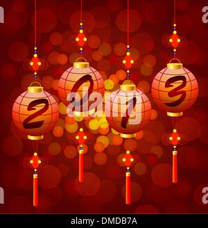 Les lanternes du Nouvel An chinois Illustration de Vecteur
