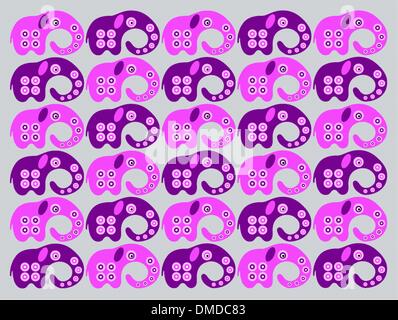 Pink elephants Illustration de Vecteur