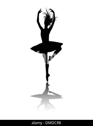 Le vecteur des danseurs de ballet silhouette Illustration de Vecteur