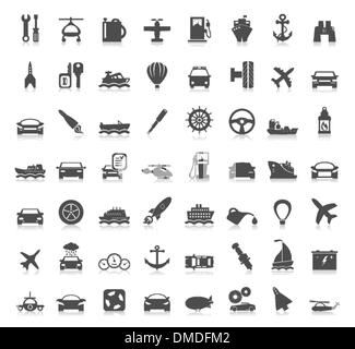 Icônes de transport6 Illustration de Vecteur