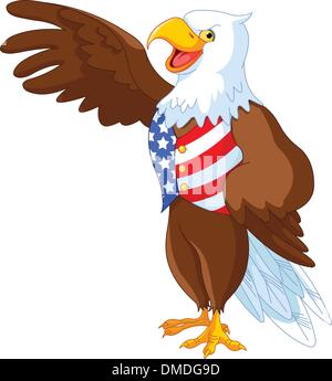 Patriotic American Eagle Illustration de Vecteur