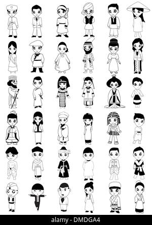 Ensemble de personnes vector cartoon Illustration de Vecteur