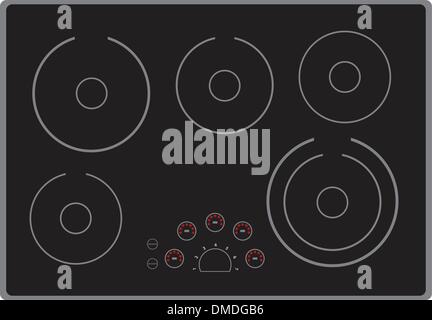 Table de cuisson électrique Illustration de Vecteur