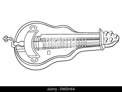 Vielle à roue - vector Illustration de Vecteur