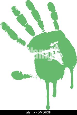 Green Palm. Grunge. Illustration de Vecteur