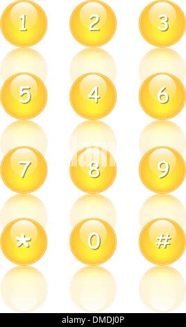 Touches de numéros Illustration de Vecteur