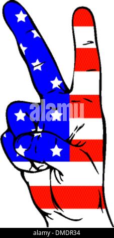 Signe de la paix le drapeau américain Illustration de Vecteur