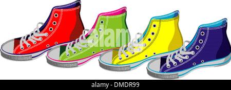 Adolescent sneakers isolated Illustration de Vecteur