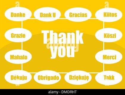 Thank you in different languages Illustration de Vecteur