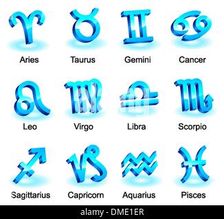 Zodiac Horoscope signes star Illustration de Vecteur
