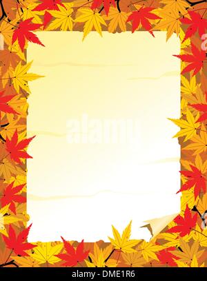 Arrière-plan de la feuille d'automne Illustration de Vecteur