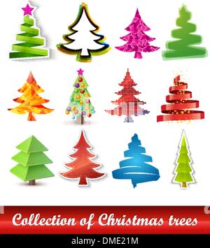 Collecte des arbres de Noël Illustration de Vecteur