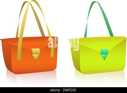 Des sacs colorés de vecteur Illustration de Vecteur