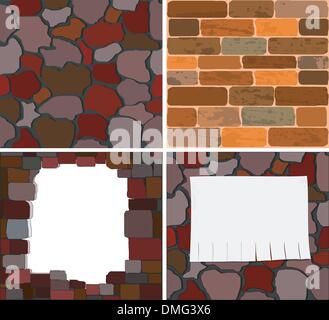 Collection d'images vectorielles d'un mur de briques Illustration de Vecteur