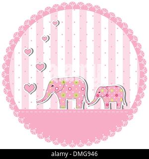 Nouvelle carte d'invitation de douche de bébé Illustration de Vecteur