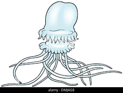 Grosse méduse Illustration de Vecteur
