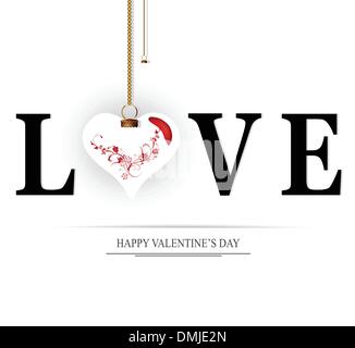 Décorer le mot amour pour Valentine s day Illustration de Vecteur