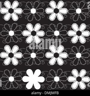 Modèle vectoriel continu de marguerites Illustration de Vecteur