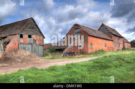 Ancienne ferme du Warwickshire, en Angleterre. Banque D'Images