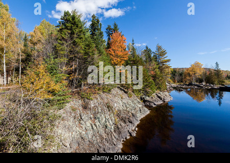 La ZONE AUTOUR DE SAINTE-LUCIE-DE-BEAUREGARD, CHAUDIÈRE-APPALACHES, couleurs d'automne, QUÉBEC, CANADA Banque D'Images