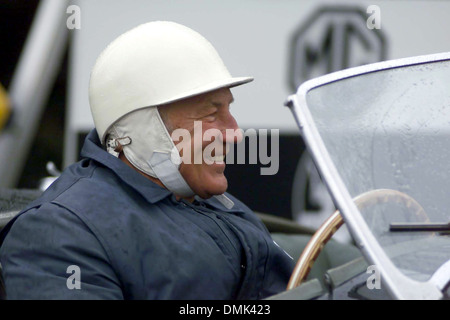 Ancien pilote automobile Stirling Moss à Goodwood Festival of Speed en 2000 Banque D'Images